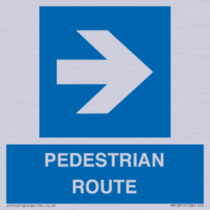 PEDESTRIAN ROUTE - right arrow